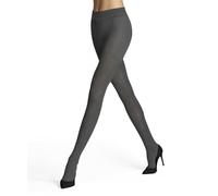 FALKE Damen Strumpfhose Fable Estate W Ti Wolle gemustert 1 Stück, Grau Flanell 3210, 36-38