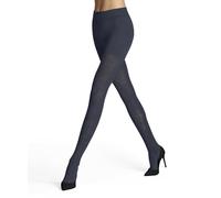 FALKE Damen Strumpfhose Fable W Ti Wolle gemustert 1 Stück, Blau Blue Ink 6491, 44-46