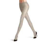 Falke Damenstrumpfhose Family Rib W TI – Baumwolle, einfarbig – Beige (Linen Melange 4541), Gr. 48-50
