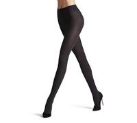 FALKE Damen Family Rib W TI Baumwolle einfarbig 1 Stück Strumpfhose, Grau (Anthracite Melange 3080), 36-38
