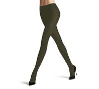 FALKE Damen Strumpfhose Family Rib W Ti Baumwolle einfarbig 1 Stück, Grün Artichoke 7436, 38-40