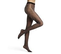 FALKE Damen Strumpfhose Seidenglatt 15 DEN W Ti transparent einfarbig 1 Stück, Schwarz Black/Silver 3103 Galaxy, S