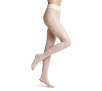 FALKE Damen Strumpfhose High Waist Naked Grace 20 DEN W Ti transparent gemustert 1 Stück, Weiß Champagne 2579, M-L