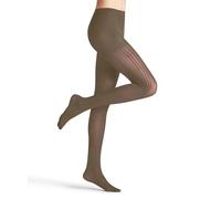 FALKE Damen Strumpfhose Prime Rib 60 DEN W Ti halb-blickdicht gemustert 1 Stück, Braun Shitake 5182, S-M