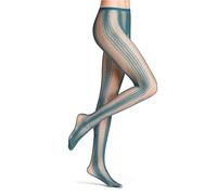 FALKE Damen Strumpfhose Ritual Weiches Material transparent gemustert 1 Stück, Blau (Peacock 6385), M-L