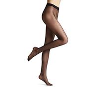 FALKE Damen Strumpfhose Seidenglatt 15 DEN W Ti transparent einfarbig 1 Stück, Schwarz Black 3009, M-L