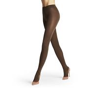 FALKE Damen Strumpfhose Seidenglatt 80 DEN W TI blickdicht einfarbig 1 Stück, Braun (Coffee 5309), S