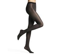 FALKE Damen Strumpfhose Slick Skin 40 DEN W Ti halb-blickdicht gemustert 1 Stück, Schwarz Black 3009, XL
