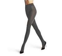 FALKE Damen Strumpfhose Softmerino W Ti Wolle Baumwolle einfarbig 1 Stück, Grau Flanell 3210, 48-50