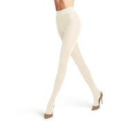 FALKE Damen Strumpfhose Softmerino W Ti Wolle Baumwolle einfarbig 1 Stück, Weiß Off-White 2040, 48-50