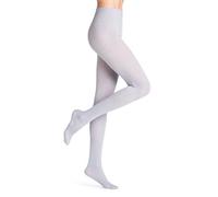 FALKE Damen Strumpfhose Temple Angel Lyocell Wolle dick gemustert 1 Stück, Grau (Lunar 3225), S