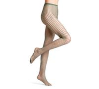 FALKE Damen Strumpfhose Wicker Game W Ti transparent gemustert 1 Stück, Grün Sage 7538, L