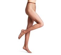 FALKE Damen Strumpfhose Wicker Game W Ti transparent gemustert 1 Stück, Rosa Rosewood 5225, L