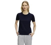 FALKE Damen T-Shirt Basic Round Neck W S/S SH Baumwolle weich hautfreundlich 1 Stück, Blau (Space Blue 6116), M
