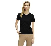 FALKE Damen T-Shirt Basic Round Neck W S/s Sh Baumwolle weich kurzarm bequem sehr leicht 1 Stück, Schwarz Black 3000, XXL