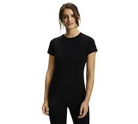FALKE Damen T-Shirt CORE Logo Round Neck W S/s Sh Lyocell Baumwolle feuchtigkeitsregulierend uneingeschränkte Bewegungsfreiheit 1 Stück, Schwarz Black 3008, M