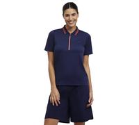 FALKE Damen T-Shirt Golf Zip W Pl Baumwolle Funktionsmaterial feuchtigkeitsregulierend uneingeschränkte Bewegungsfreiheit 1 Stück, Blau Ocean 6119, XS