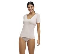 FALKE Damen Unterwäsche Daily Climate Control Outlast® Round Neck W S/s Ts Baumwolle schnelltrocknend 1 Stück, Beige Vale 4016, XL
