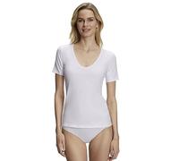 FALKE Damen Unterwäsche Daily Climate Control Outlast® Round Neck W S/s Ts Baumwolle schnelltrocknend 1 Stück, Weiß White 2000, L