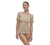 FALKE Damen Unterwäsche Daily Comfort 2-Pack Round Neck W S/S TS Baumwolle atmungsaktiv 2 Stück, Braun (Camel 4220), XL