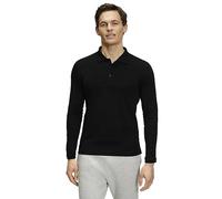 FALKE Herren Polohemd Basic Polo Shirt Longsleeve M Pl Baumwolle weich hautfreundlich bequem sehr leicht 1 Stück, Schwarz Black 3000, 3XL