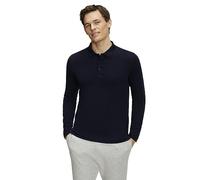 FALKE Herren Polohemd Basic Polo Shirt Longsleeve M Pl Baumwolle weich hautfreundlich bequem sehr leicht 1 Stück, Blau Space Blue 6116, XL