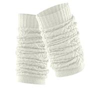 FALKE Damen Stulpen Fable Estate W Lw Wolle dick einfarbig 1 Paar, Weiß Off-White 2040, ONESIZE