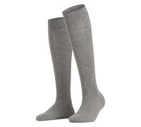 FALKE Damen Kniestrümpfe Family W Kh nachhaltige Baumwolle lang einfarbig 1 Paar, Grau Greymix 3399, 39-42