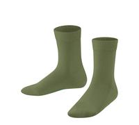 FALKE Unisex Kinder Socken Family K SO nachhaltige biologische Baumwolle einfarbig 1 Paar, Grün (Sern Green 7681) neu - umweltfreundlich, 23-26
