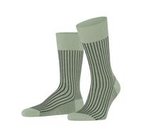 FALKE Herren Socken Oxford Stripe M So Baumwolle gemustert 1 Paar, Grün Pale Olive 7710, 41-42
