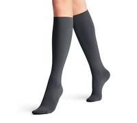 Falke Damen Kniestrümpfe Seidenglatt 40 DEN Graphit Größe 35-38