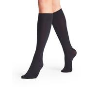 Falke Damen Kniestrümpfe Seidenglatt 40 DEN halb-blickdicht Uni Blau Gr. 39-42