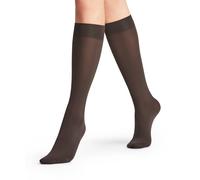 FALKE Feinkniestrümpfe »Seidenglatt« (1-Paar) semi-opaque & leicht glänzend, anthracite (3529)
