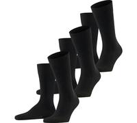 FALKE Herren Socken Family 3-Pack M SO nachhaltige Baumwolle einfarbig 3 Paar, Schwarz (Black 3000) neu - umweltfreundlich, 43-46