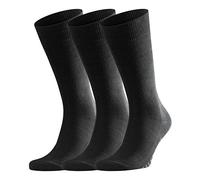 FALKE Family 3-Pack Herren Socken black (3000) 47-50 mit Baumwolle