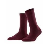 FALKE Damen Socken Family W So nachhaltige Baumwolle einfarbig 1 Paar, Rot Barolo 8596, 39-42