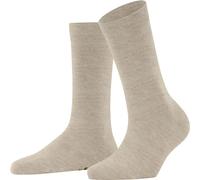 FALKE Damen Socken Family SO Kurzsocken einfarbig Beige (Linen Melange) 35-38