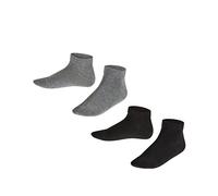 FALKE Unisex Kinder Sneakersocken Happy 2-Pack K SN Baumwolle kurz einfarbig 2 Paar, Mehrfarbig (Sortiment 0050), 31-34