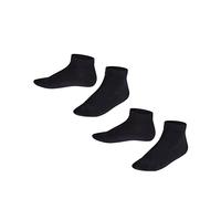Falke Kinder Sneakersocken Happy – 2er-Pack, kurz, einfarbig Schwarz 27-30