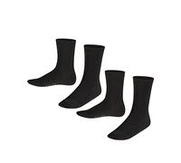 Falke Kinder Socken Happy 2er-Pack SO 12299-0010 Baumwolle einfarbig Schwarz 35-38