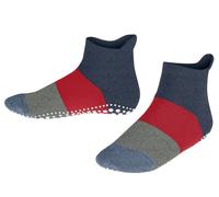 FALKE Unisex Kinder Colour Block Hp Baumwolle Rutschhemmende Noppen Stoppersocken, Blau Dark Blue Melange 6688, 39-42 EU