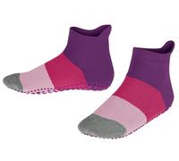 FALKE Unisex Kinder Stoppersocken Colour Block K HP Baumwolle rutschhemmende Noppen 1 Paar, Blau (Deep Lilac 6963) neu - umweltfreundlich, 31-34