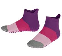 FALKE Unisex Kinder Stoppersocken Colour Block K HP Baumwolle rutschhemmende Noppen 1 Paar, Blau (Deep Lilac 6963) neu - umweltfreundlich, 39-42