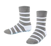 Falke Hausschuhe Simple Stripes (Baumwolle-Mischung) hellgrau Kinder, Größe 35-38