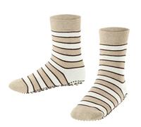 Falke Hausschuhe Simple Stripes (Baumwolle-Mischung) sandbraun Kinder, Größe 27-30