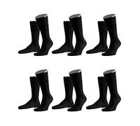FALKE Herren Airport Socken Strümpfe 14435 6 Paar, 14435-3000 black, 49-50