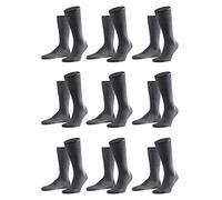 FALKE Herren Airport Socken Strümpfe 14435 9 Paar, Farbe:Grau;Sockengröße:39-40;Artikel:14435-3070 dark grey mel.