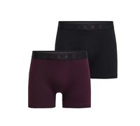 FALKE Herren Boxershorts Daily Comfort Multipack M Bx Baumwolle atmungsaktiv 2 Stück, Mehrfarbig Black Burgundy 0040, 3XL