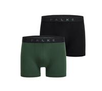 FALKE Herren Boxershorts Daily Comfort Multipack M Bx Baumwolle atmungsaktiv 2 Stück, Mehrfarbig Black Dark Green 0030, L