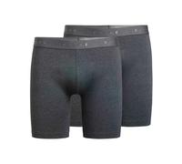 FALKE Herren Boxershorts Daily Comfort Long Leg Multipack M Bx Baumwolle atmungsaktiv 2 Stück, Grau Dark Grey -Heather 3278, S